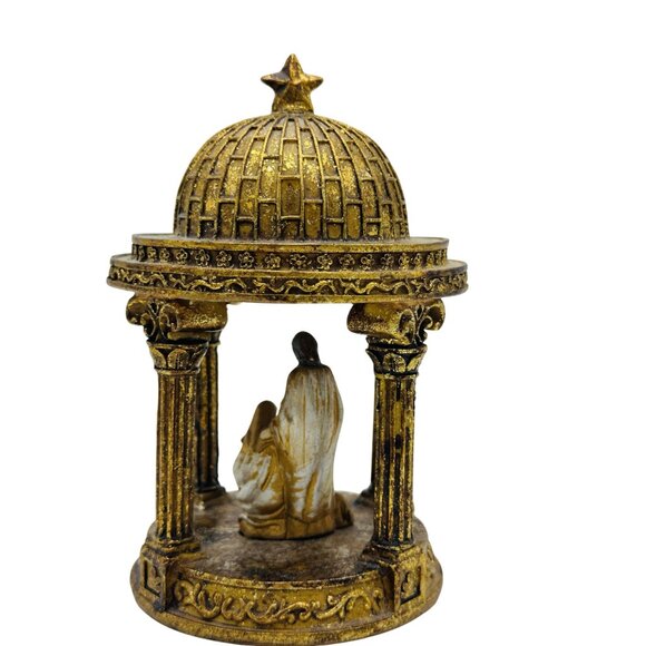 Christian Icon Set Crucifix Nativity Scene Domed Catholic Cross Christian Small - Picture 10 of 13